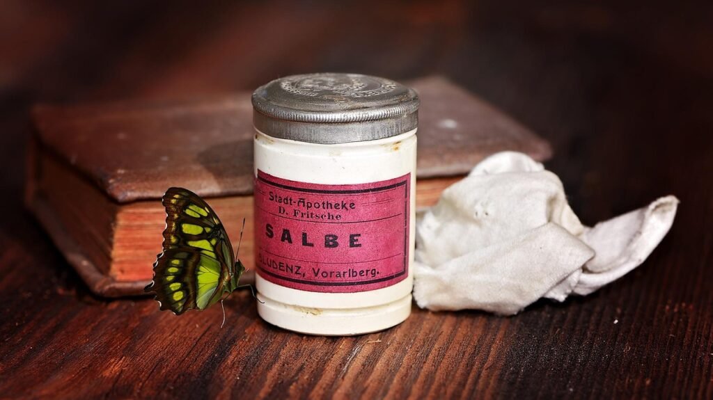 medicine, ointment, cloth, antique, old, second hand, a book, old book, butterfly, wood, close up, ointment, ointment, ointment, ointment, ointment